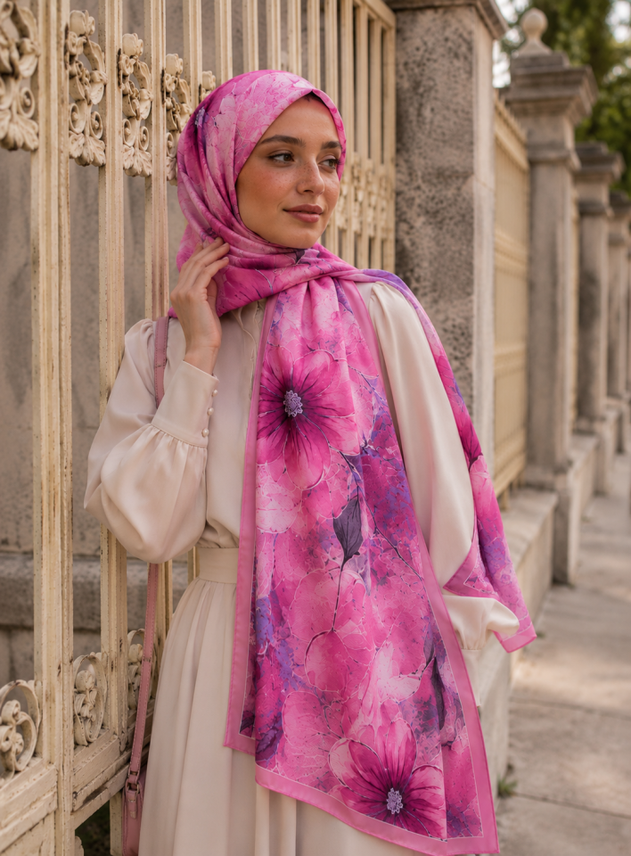 Riva Pamuk Şal Flower
