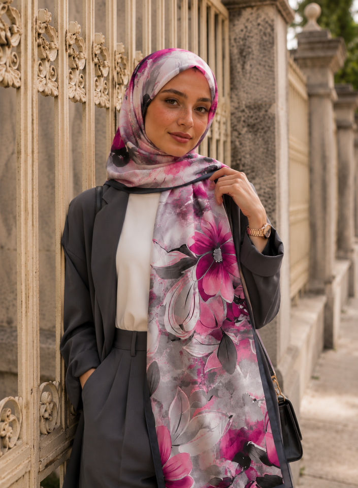 Riva Pamuk Şal Flower