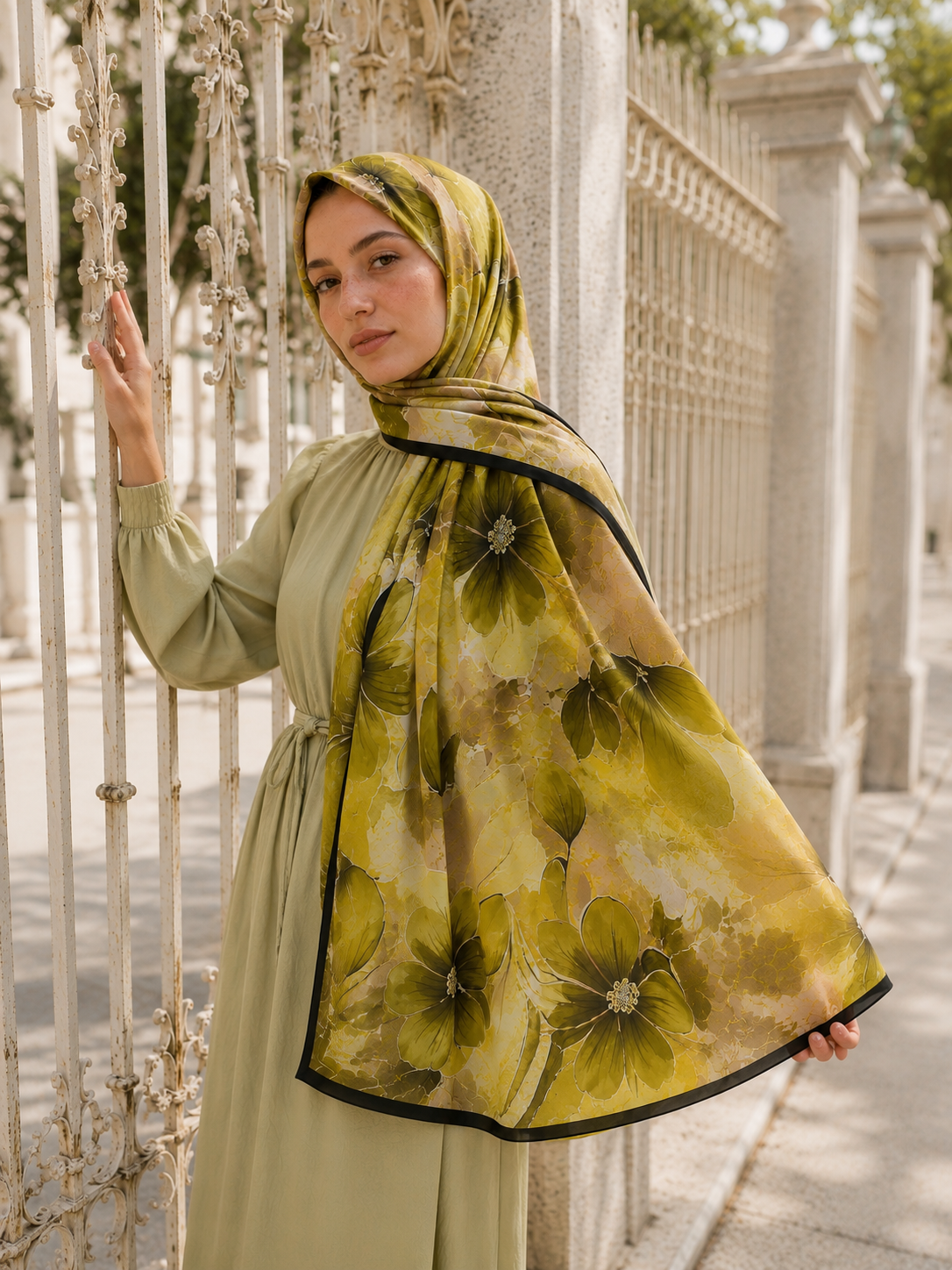 Riva Pamuk Şal Flower