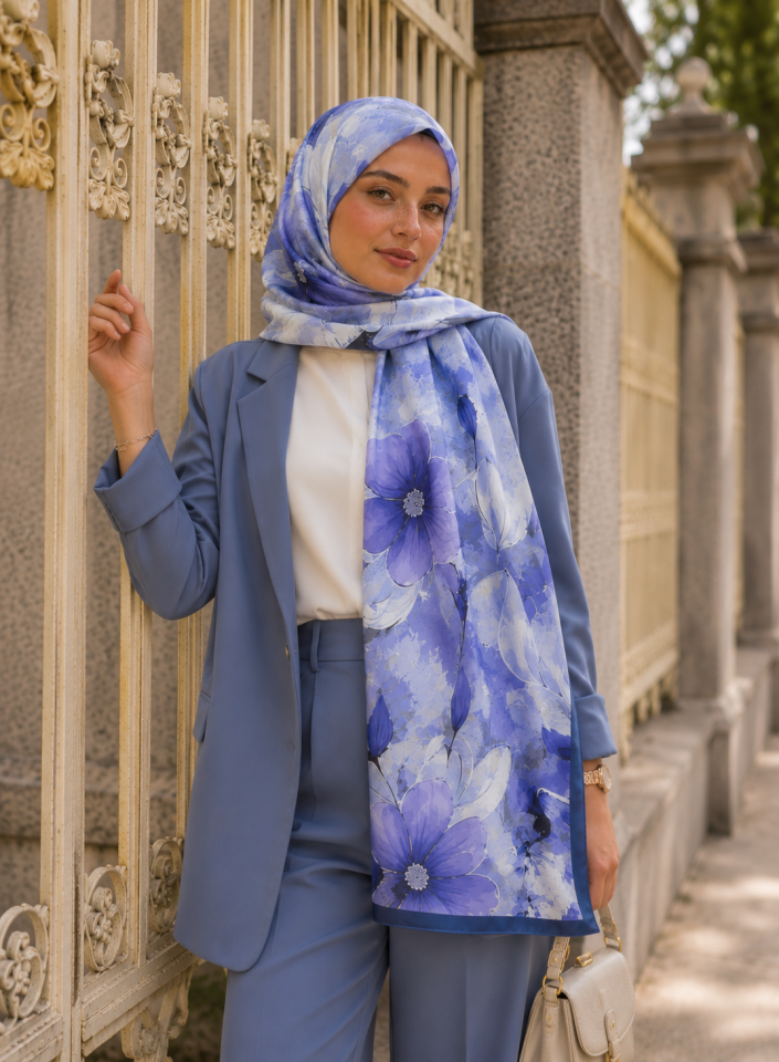 Riva Pamuk Şal Flower
