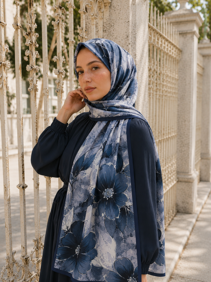 Riva Pamuk Şal Flower