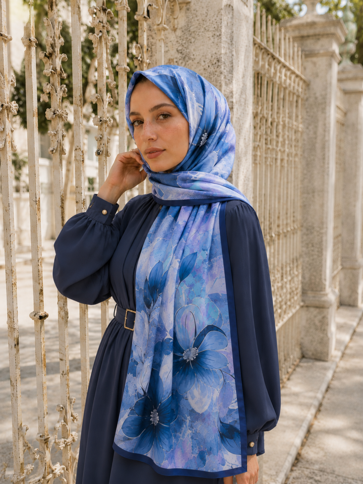 Riva Pamuk Şal Flower
