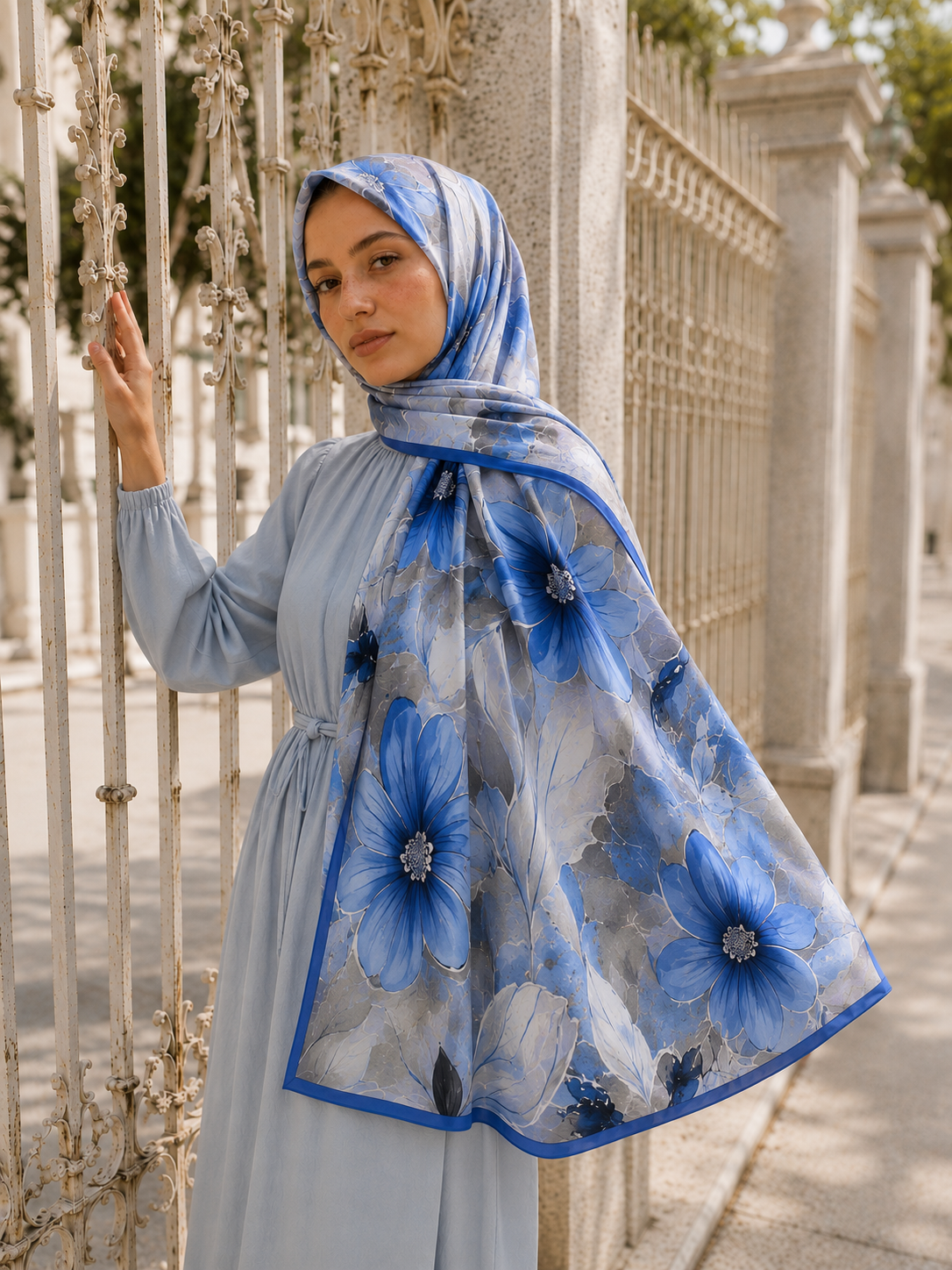 Riva Pamuk Şal Flower