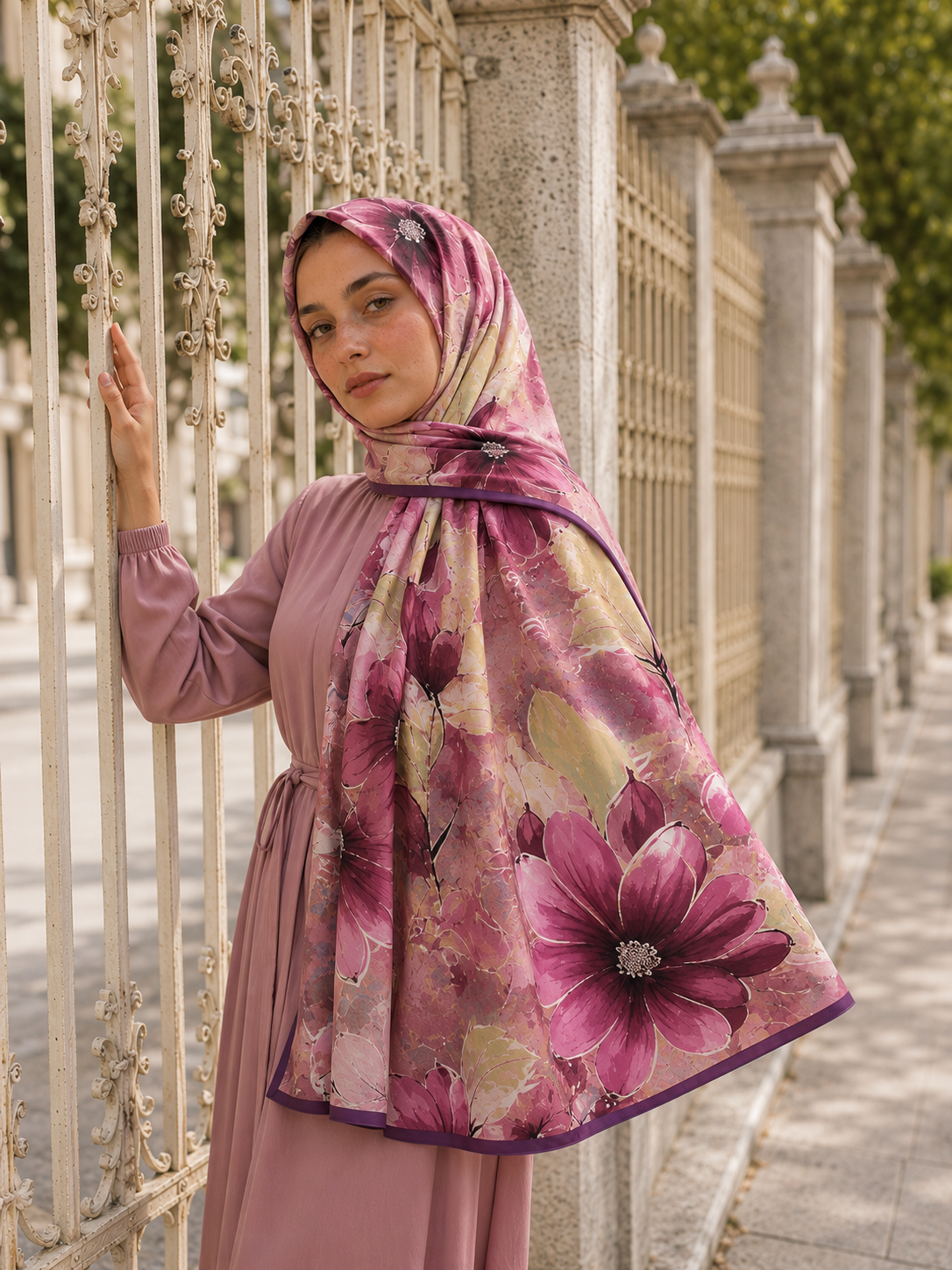 Riva Pamuk Şal Flower