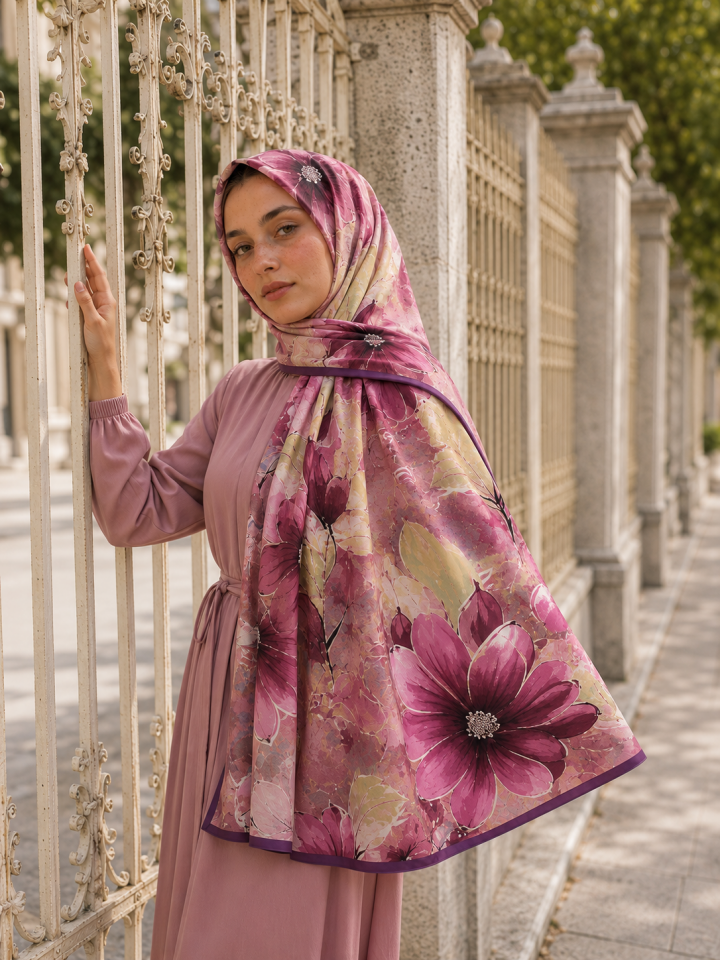 Riva Pamuk Şal Flower