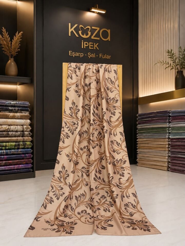 Bursa İpeği Şal Roza Desen