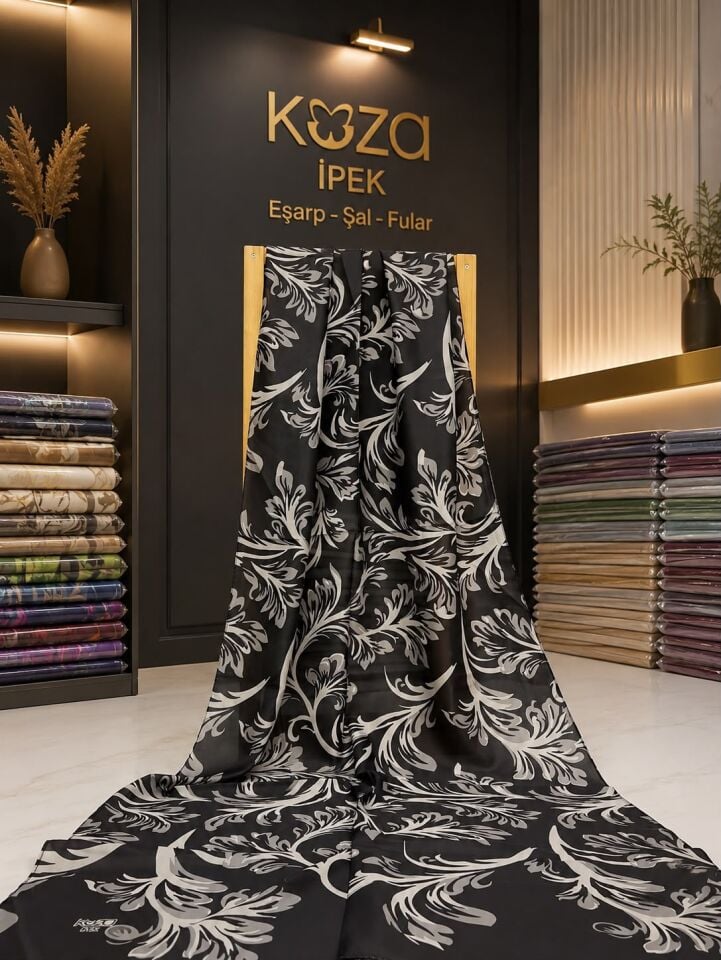 Bursa İpeği Şal Roza Desen