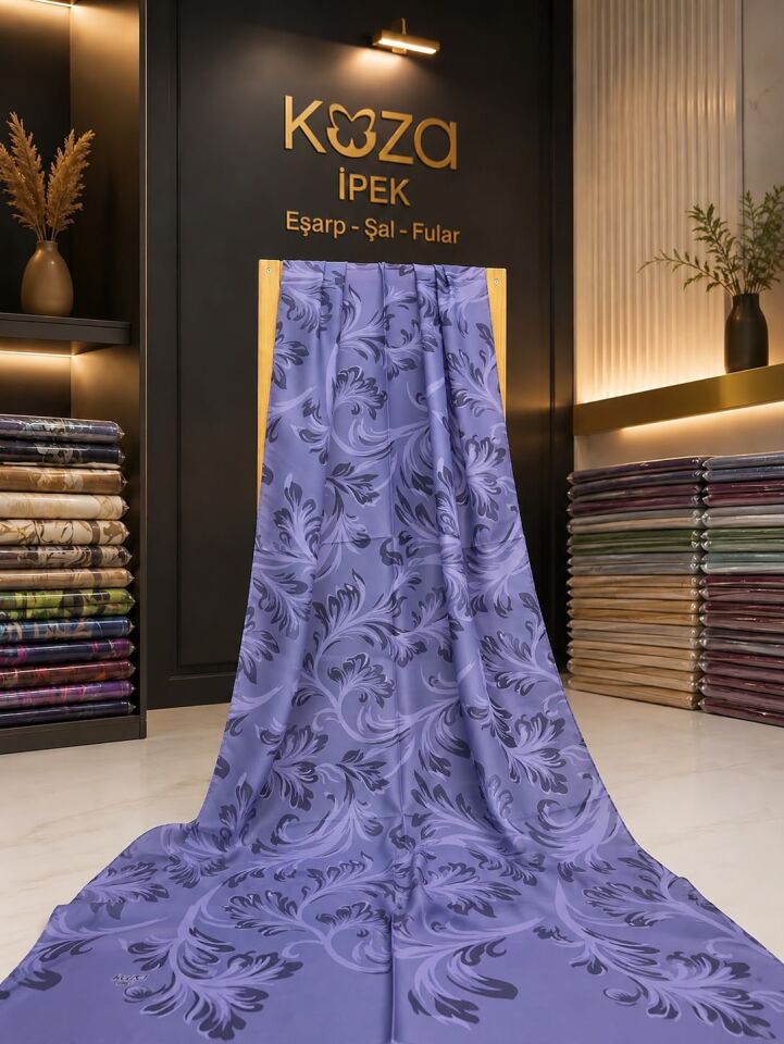 Bursa İpeği Şal Roza Desen