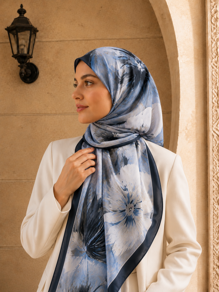 Riva Pamuk Şal Gülnar Desen